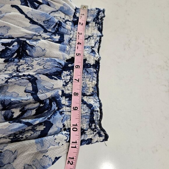 Desigual Small Skirt Blue Boho Cottagecore Fairy Bird Print Mini Ruffle PullOn - Picture 6 of 6